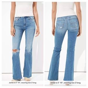 NWT American Eagle Hi Rise Flare size 2/26R